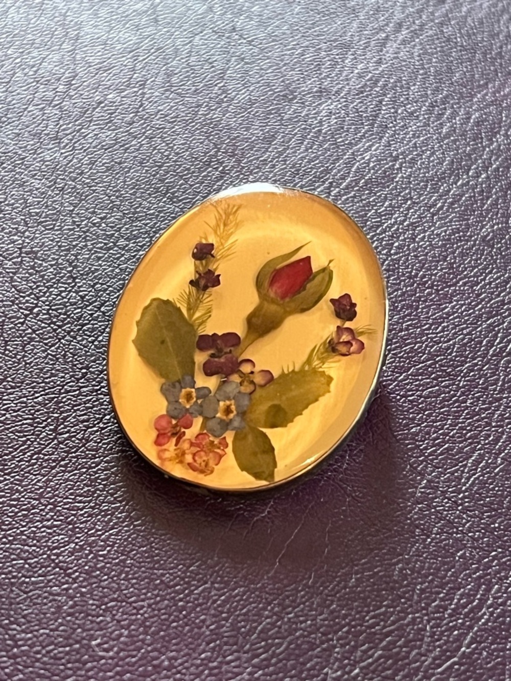 925 Silver Microfloral Brooch Necklace Pendant